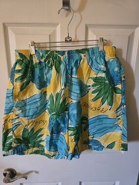 Men's Hawaii ORIGINAL JAMS Tropical Print Swim Shorts in Yellow, Blue & Green